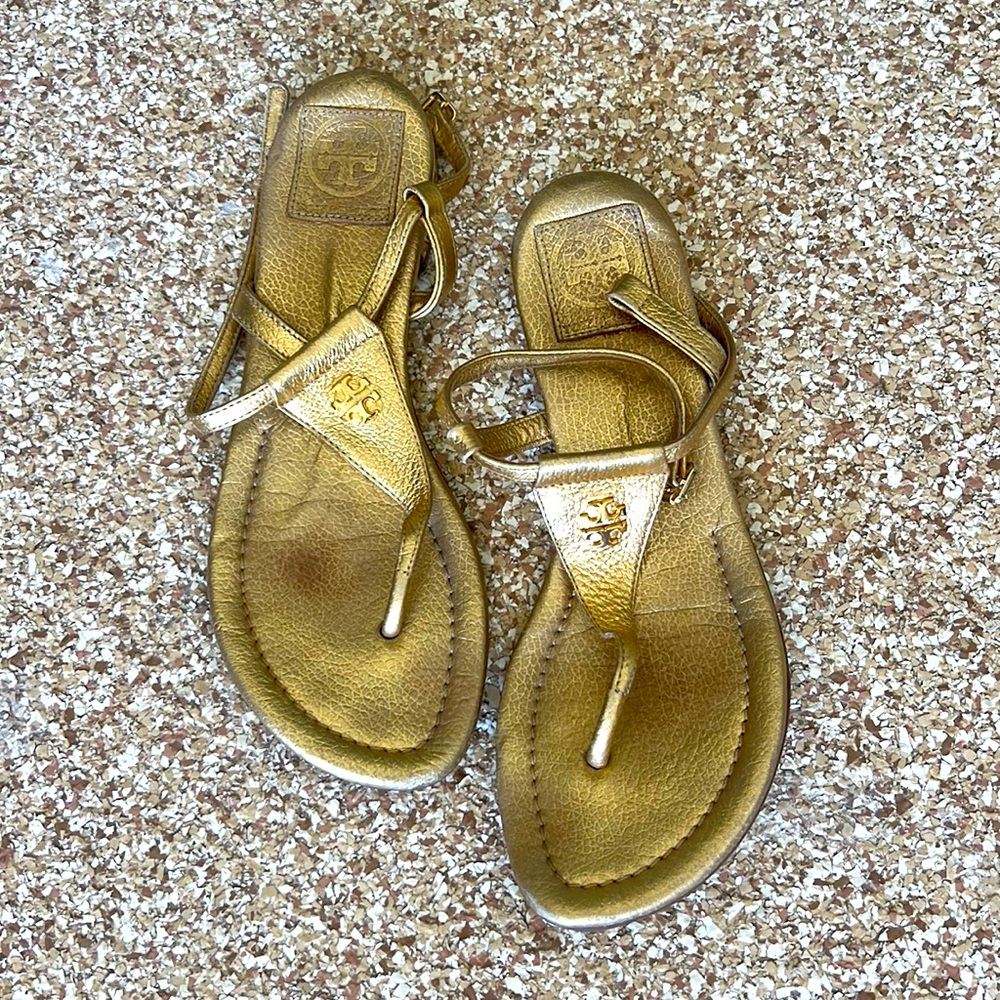 Tory Burch Gold Sandals size 7.5